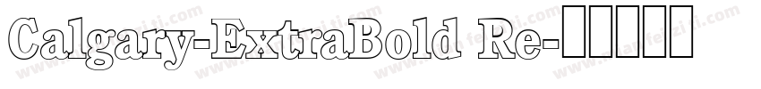 Calgary-ExtraBold Re字体转换
